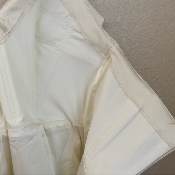 House of CB Emanuela Ivory Draped ruched Satin Corset mini Dress size M - Picture 14 of 16